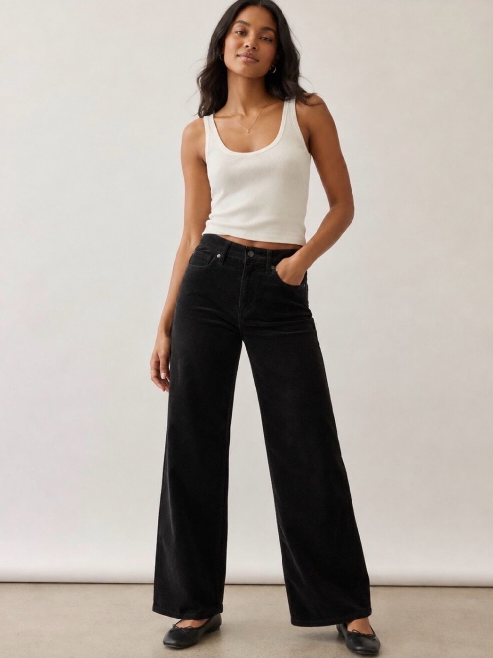 GAP | High-Rise Wide-Leg Soft Denim | Velvet Corduroy | 2/26 R
